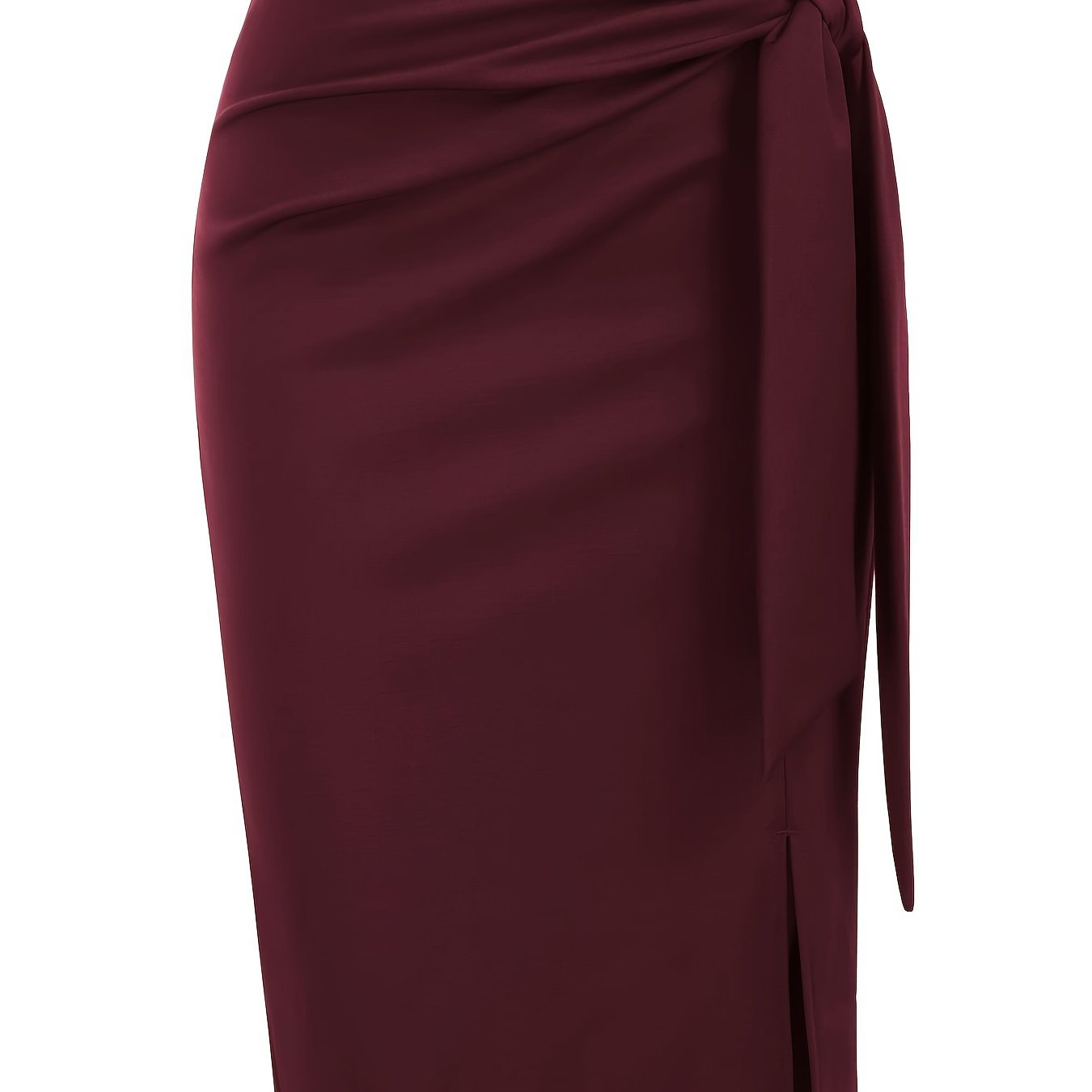 Elegant monochrome high-waisted knee-length skirt for women, shown in black and white, styled for a sophisticated look.