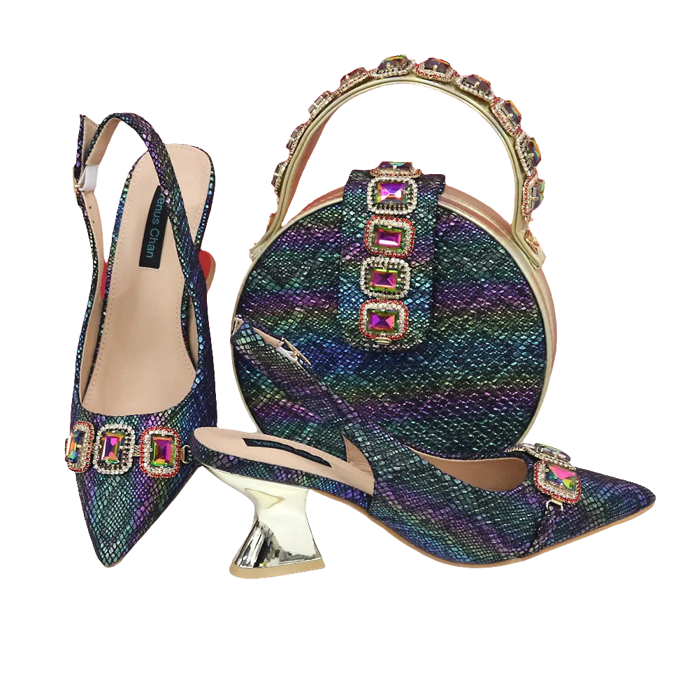 Ladies Shoes Matching Bag Set EDN12