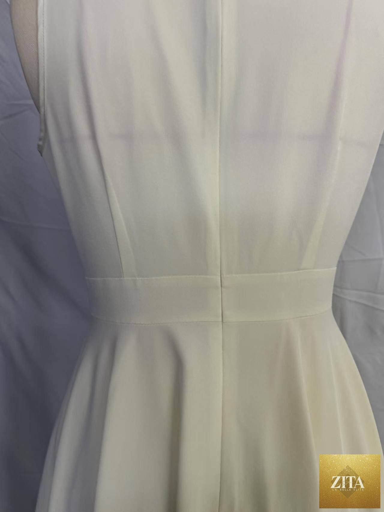 Women's Mock Neck Asymmetric Hi-Lo Peplum Top & Accordion Pleated Wide-Leg Palazzo Pants Set