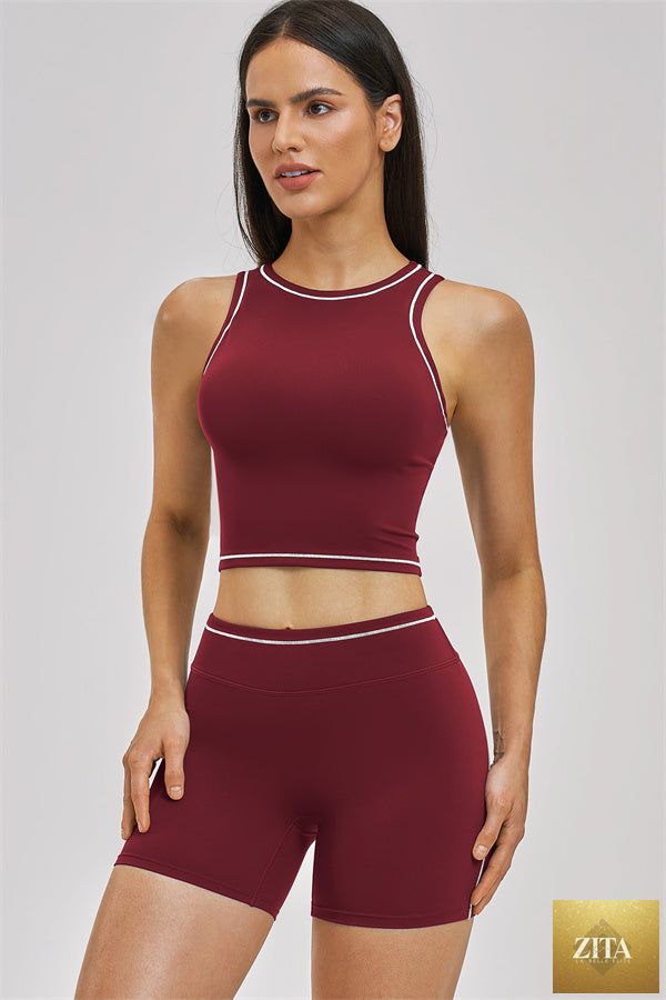 The Unbound Crop Top Shorts 2-Piece Set