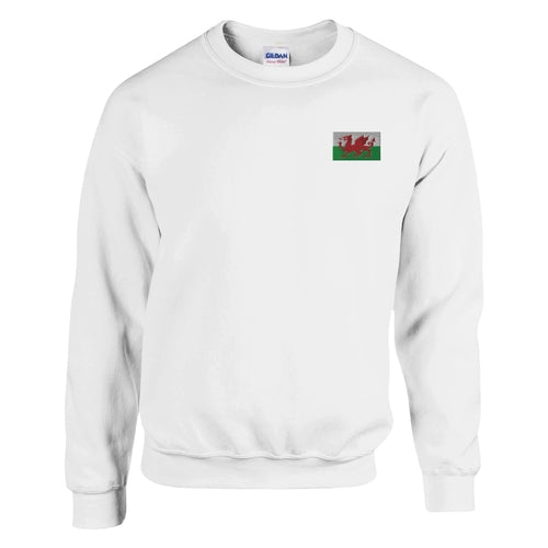 Sweat-shirt Drapeau du pays de Galles en broderie Amethyst Clover