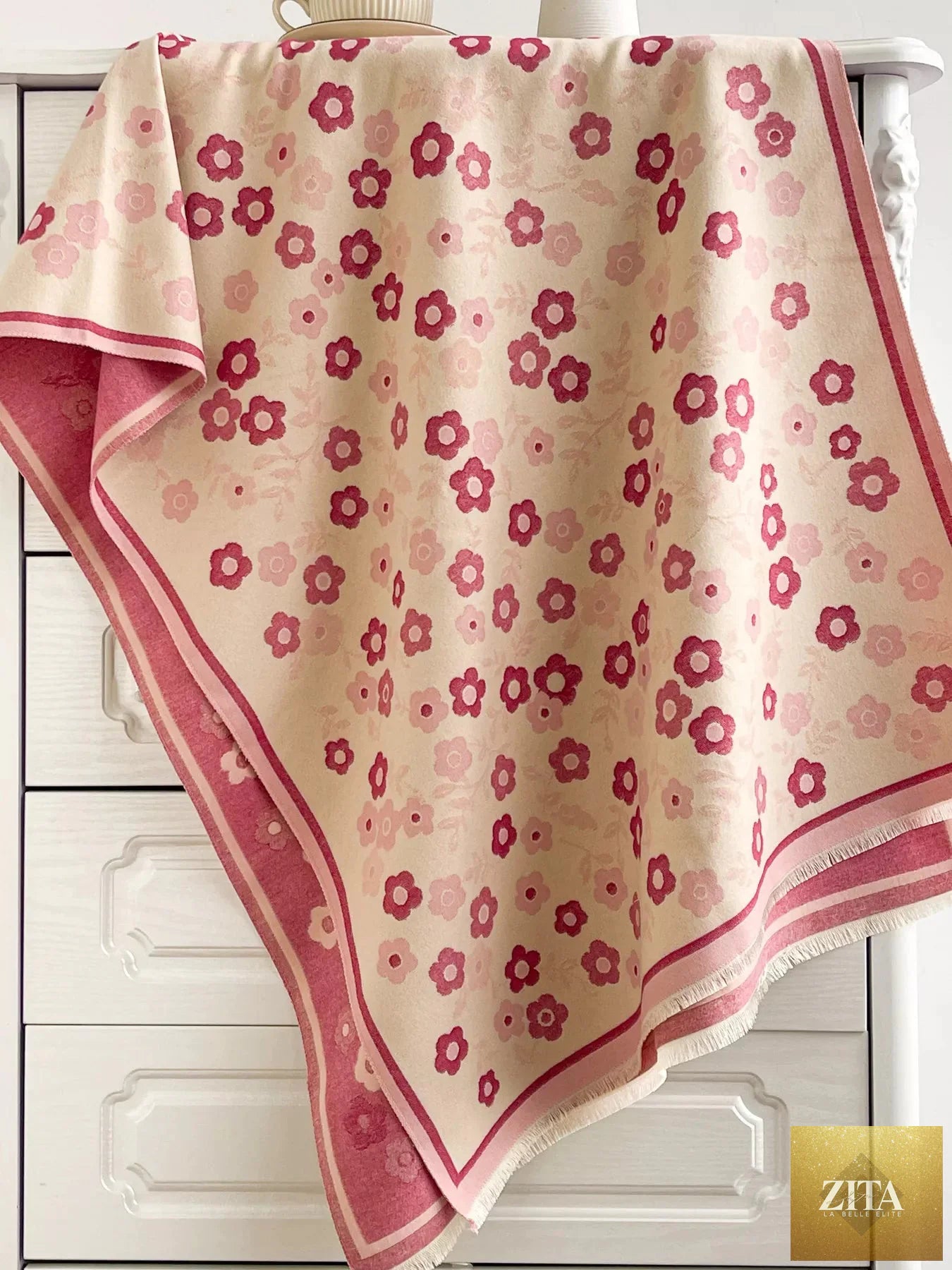 Floral Print Warm Winter Scarf