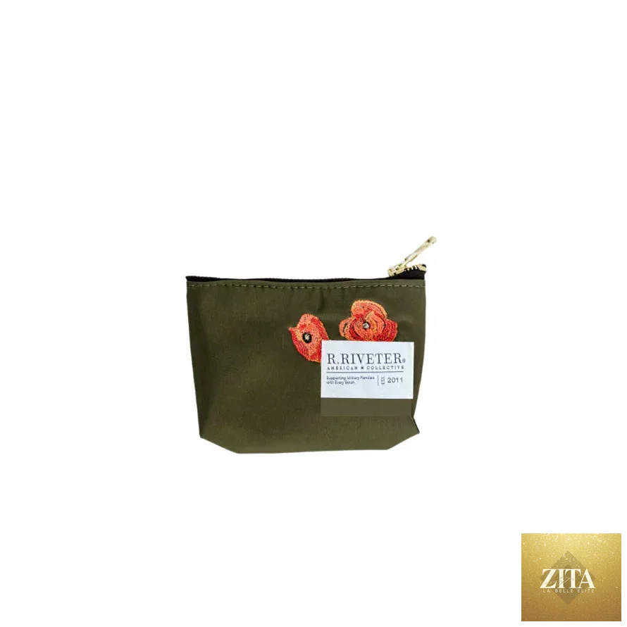 Lucy Mini Zipper Pouch | Poppy Special Edition Fatigue Nylon