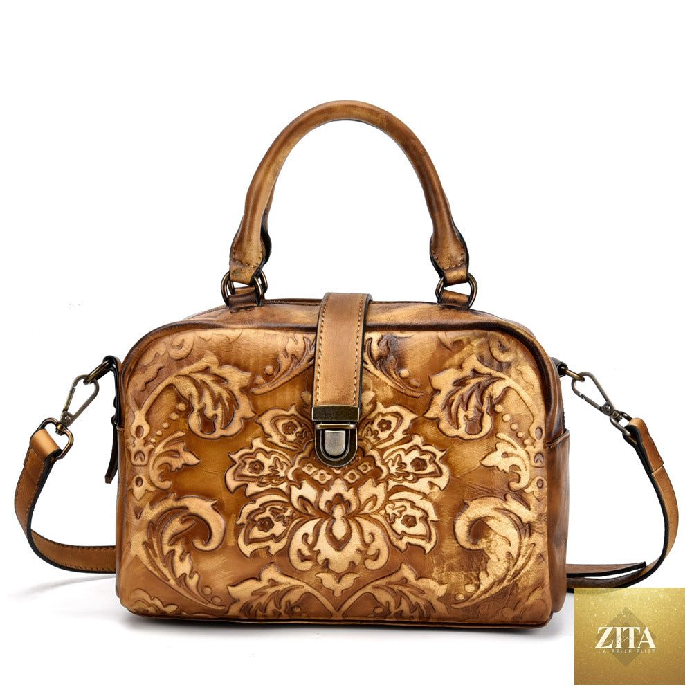 Crossbody Hand-rubbed Top-grain Leather Bag