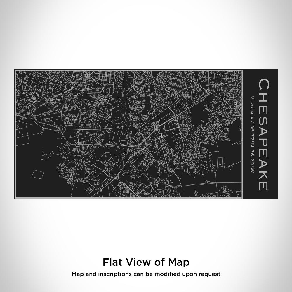 Chesapeake - Virginia Map Insulated Bottle in Matte Black Cyan Castor