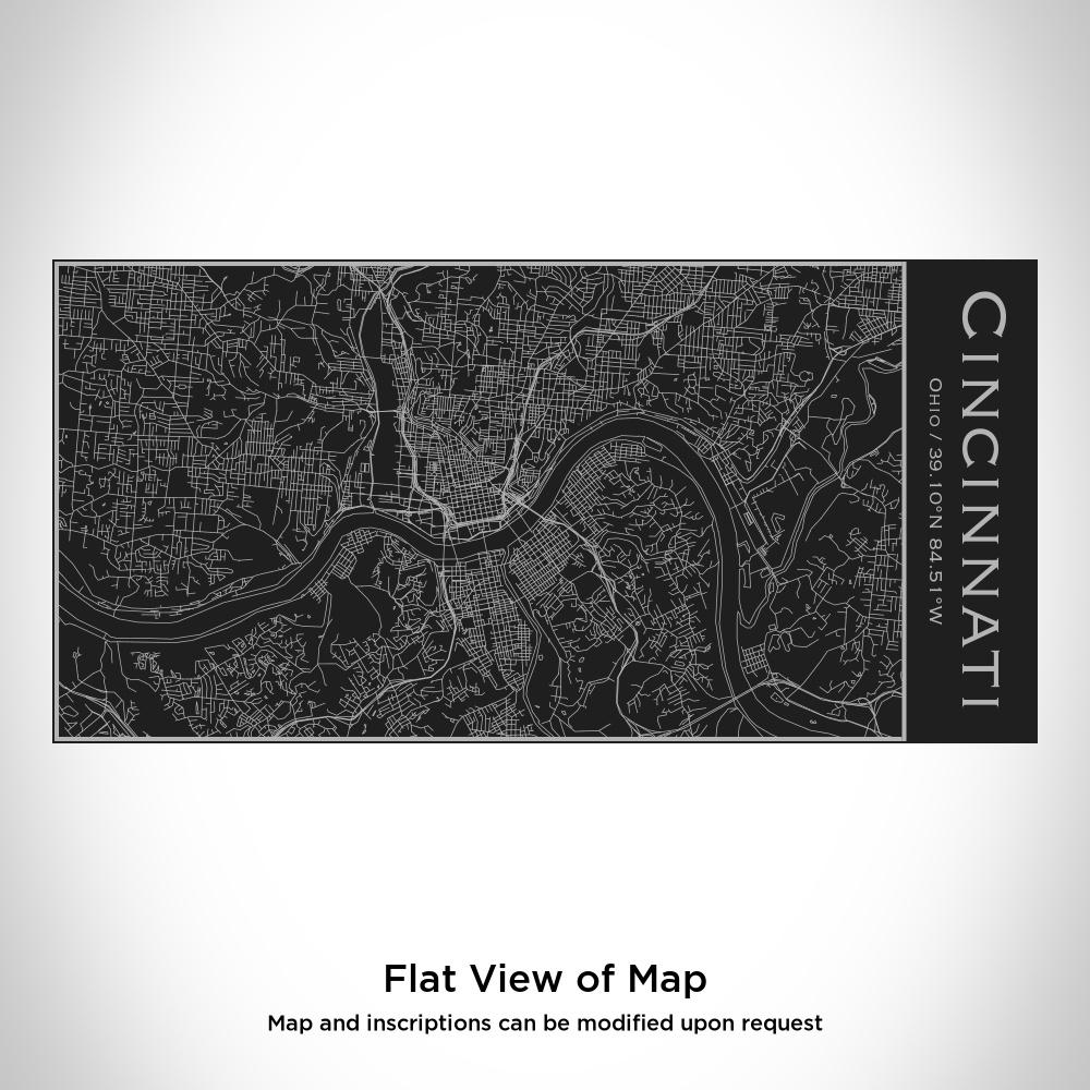 Cincinnati - Ohio Map Insulated Bottle in Matte Black Cyan Castor