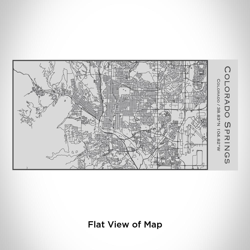 Colorado Springs - Colorado Map Insulated Bottle in Matte Black Cyan Castor