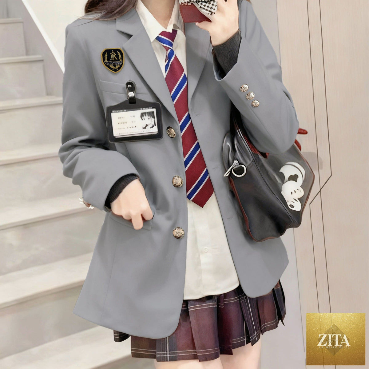 Tailored preppy women's blazer in classic style, featuring structured fit and button closure, from Sell My Stuff.