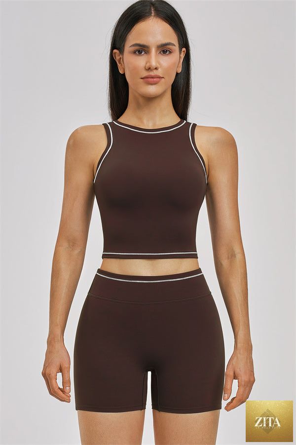 The Unbound Crop Top Shorts 2-Piece Set