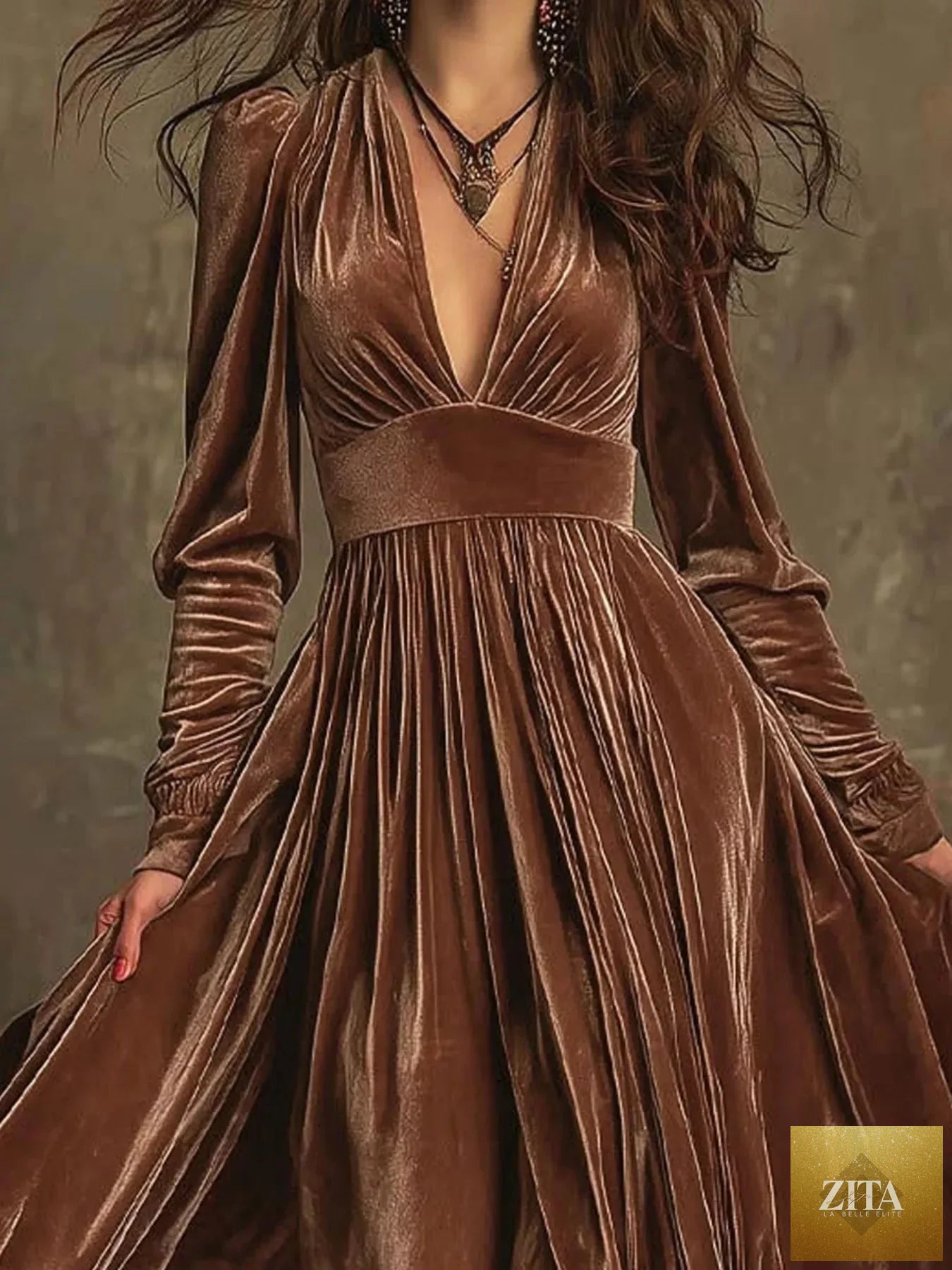 Long sleeve dress with ruffled hem by Shopiebay, featuring a stylish design and soft fabric, perfect for casual or semi-formal wear.