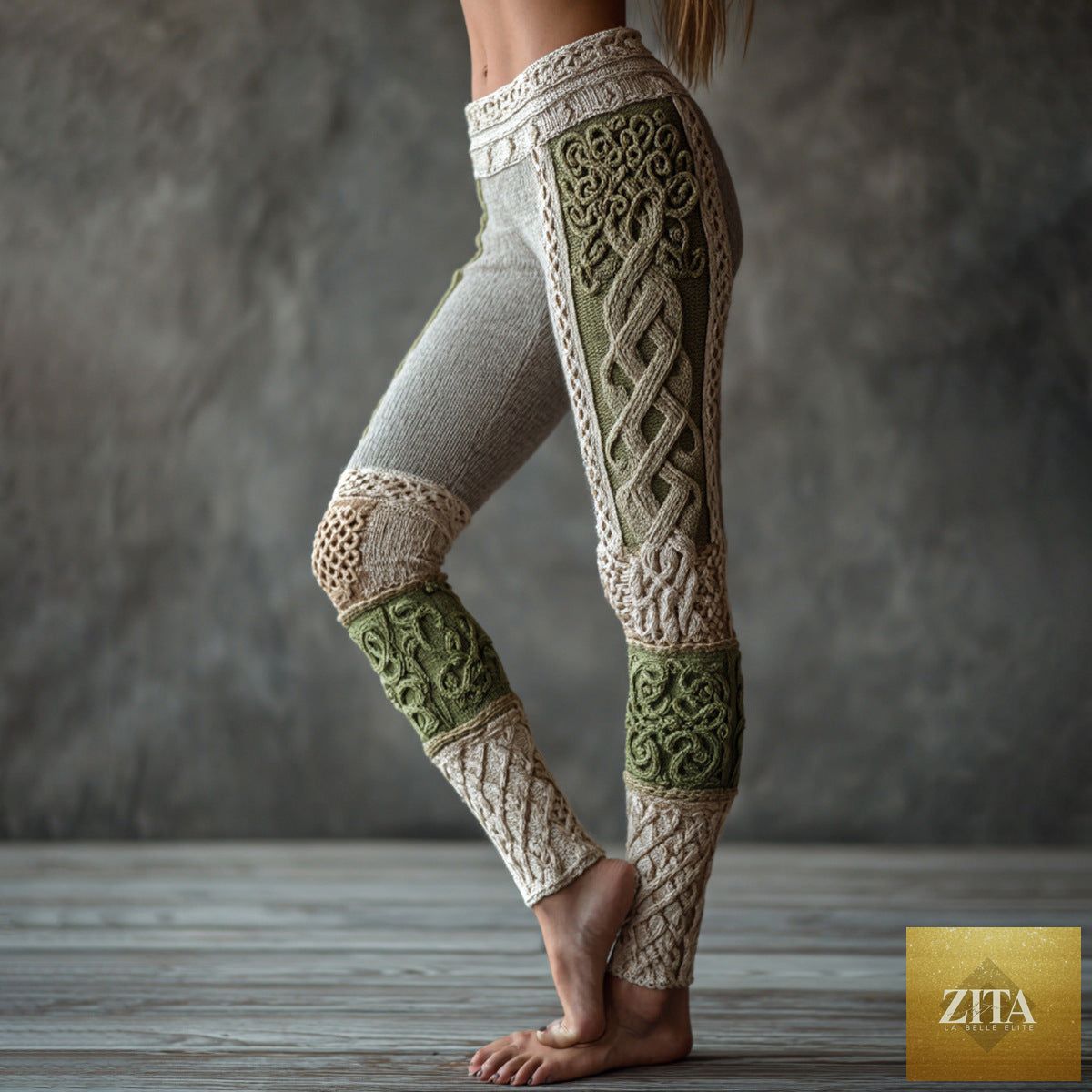Retro 3D Digital Print Women's Casual Leggings