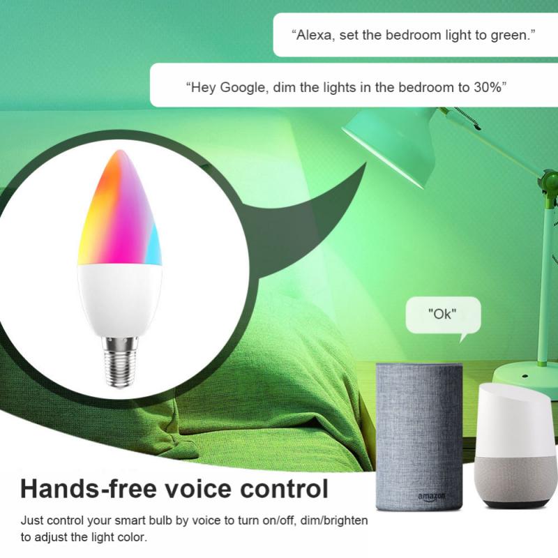 Tuya Smart Bulb WiFi Dual Mode E12 Port Alexa Voice Control RGB Teal Simba
