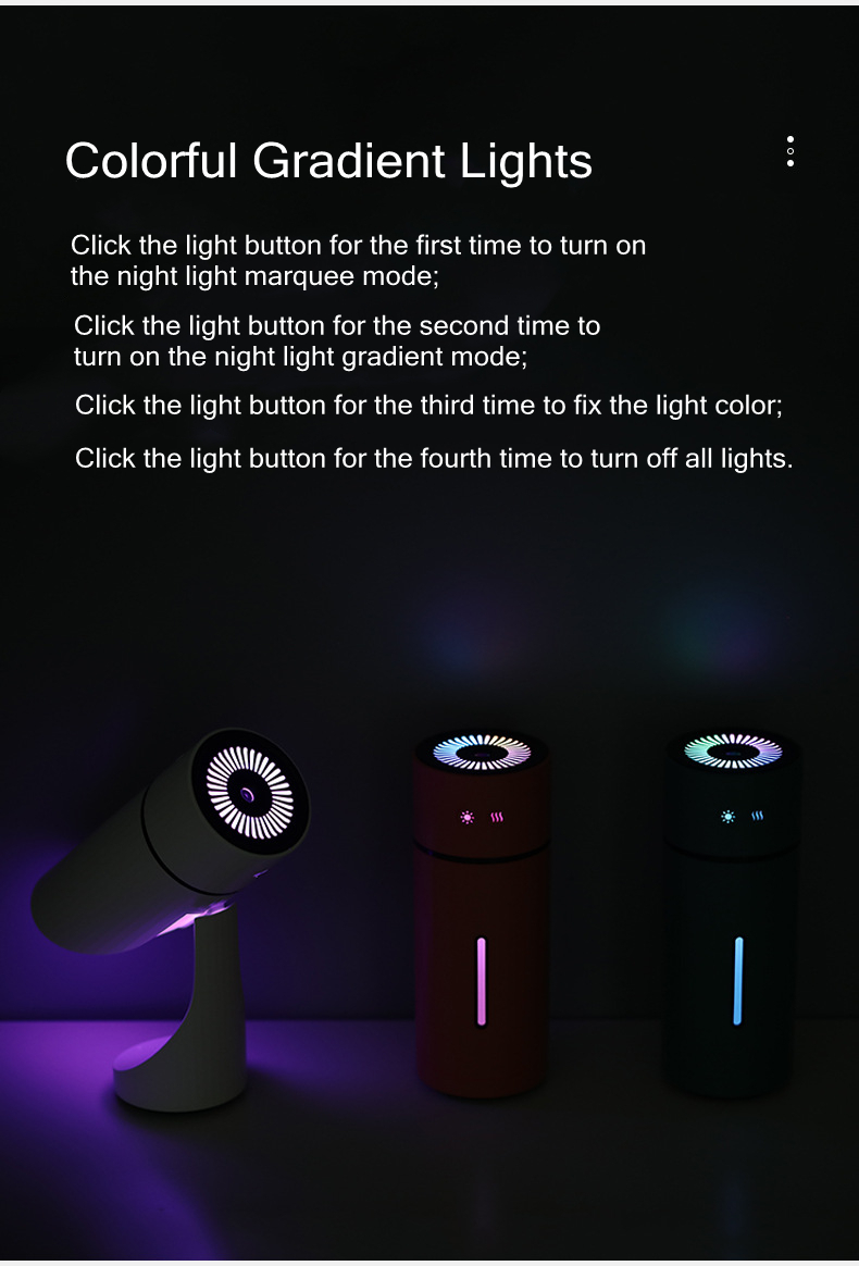 260ML Wireless Air Humidifier Rechargeable Aromatherapy Diffuser Lilac Milo