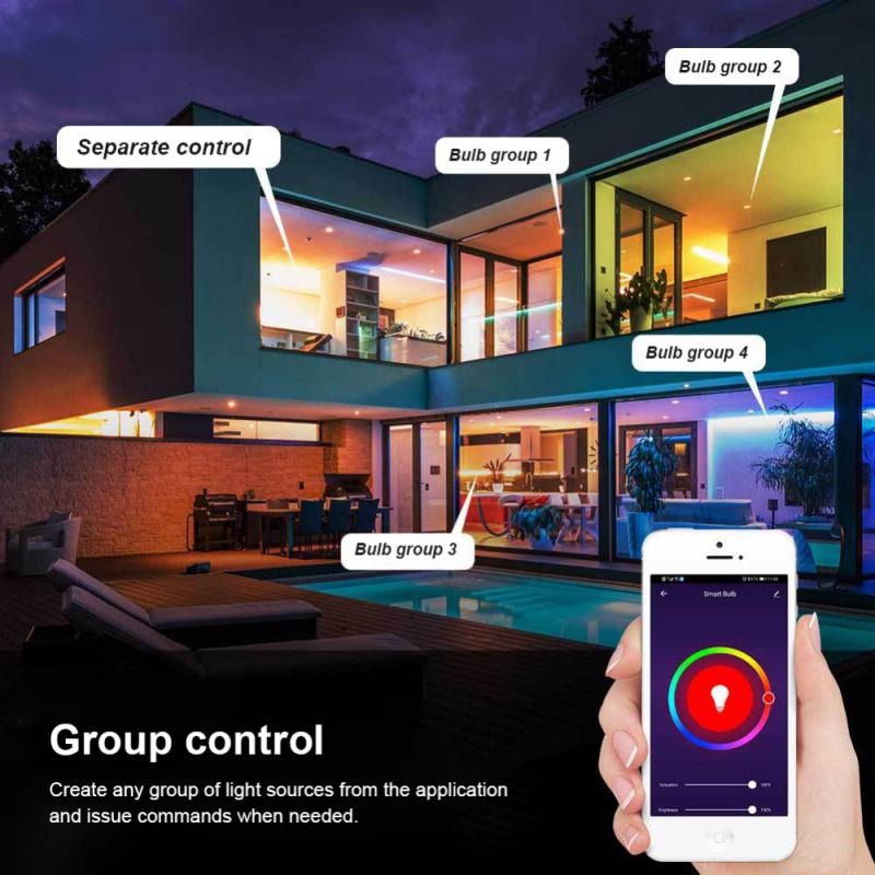 Tuya Smart Bulb WiFi Dual Mode E12 Port Alexa Voice Control RGB Teal Simba
