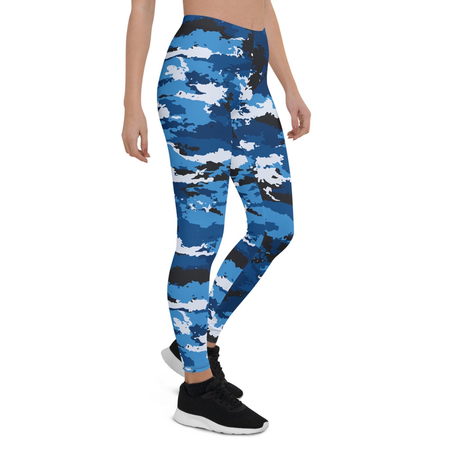 Blue Camo Leggings for Women Maroon Sooty
