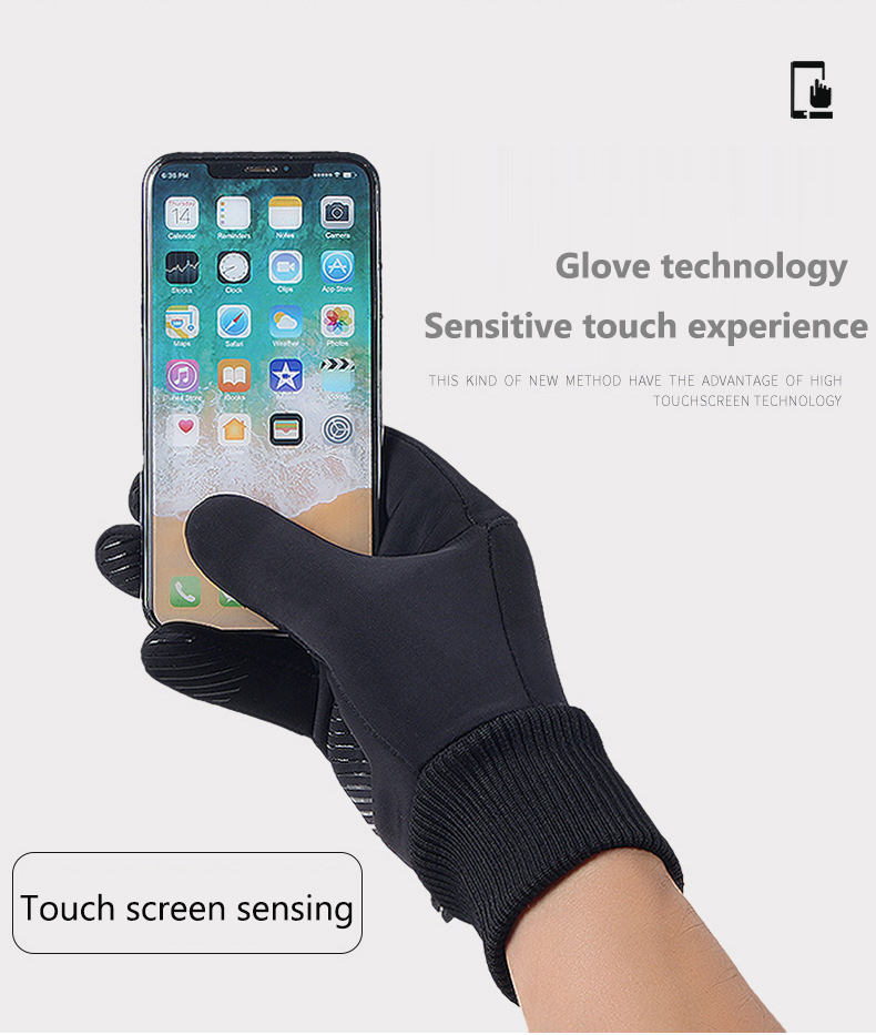 Touch Screen Fleece Gloves Non-slip Warm Winter Gloves Lilac Milo