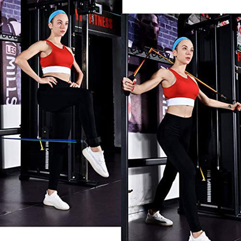 11Pcs Resistances Band Set Fitness Equipment Teal Simba