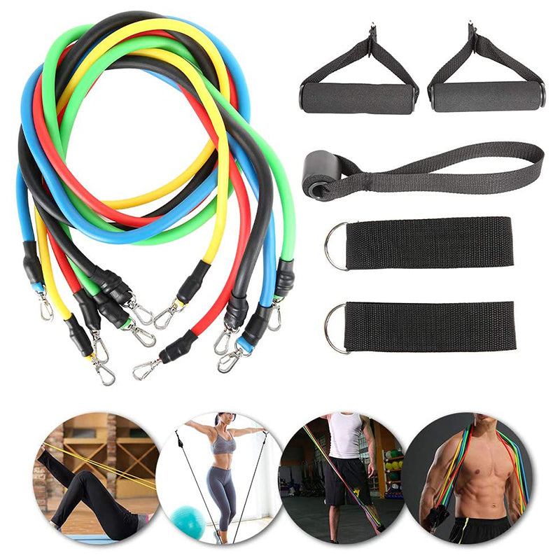 11Pcs Resistances Band Set Fitness Equipment Teal Simba