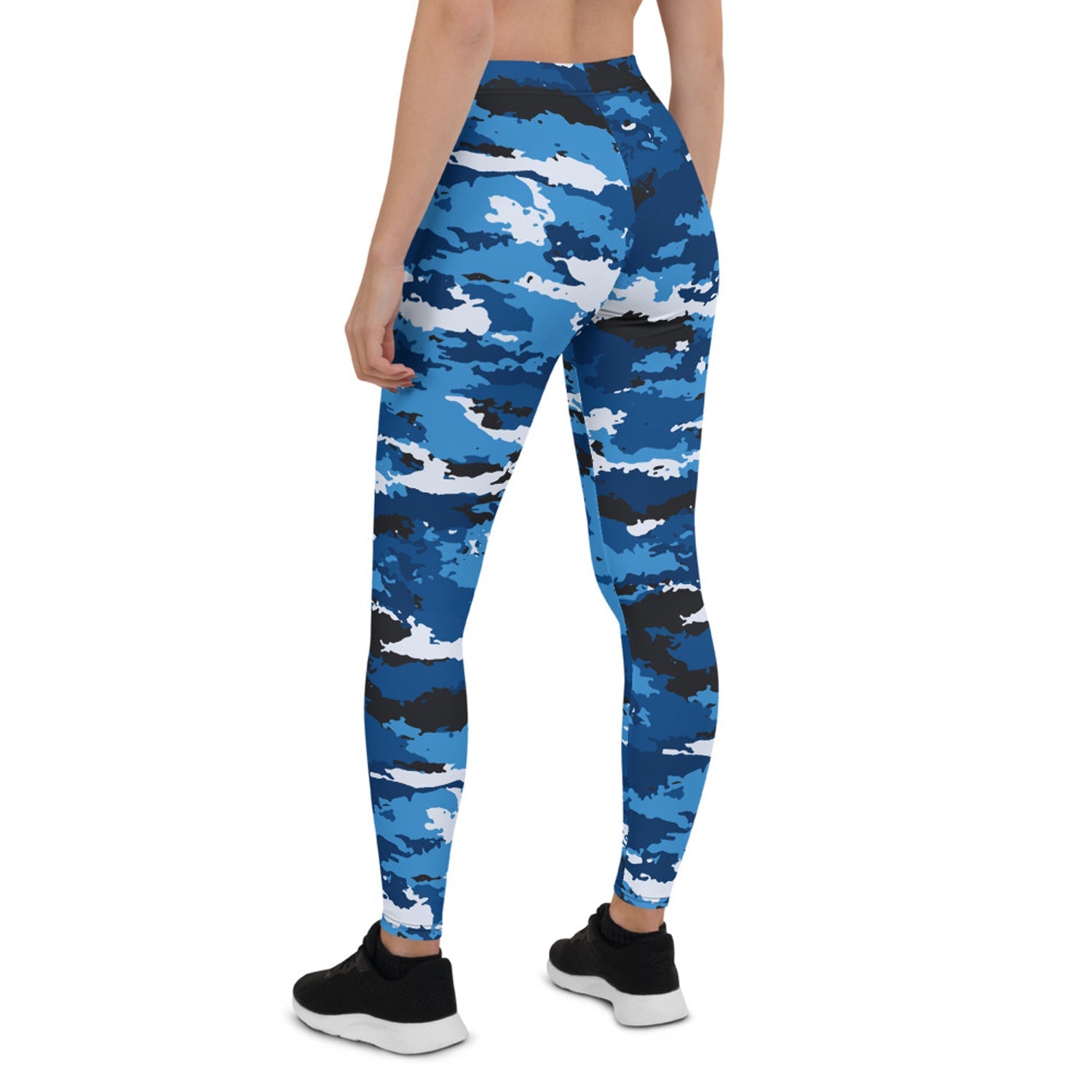 Blue Camo Leggings for Women Maroon Sooty