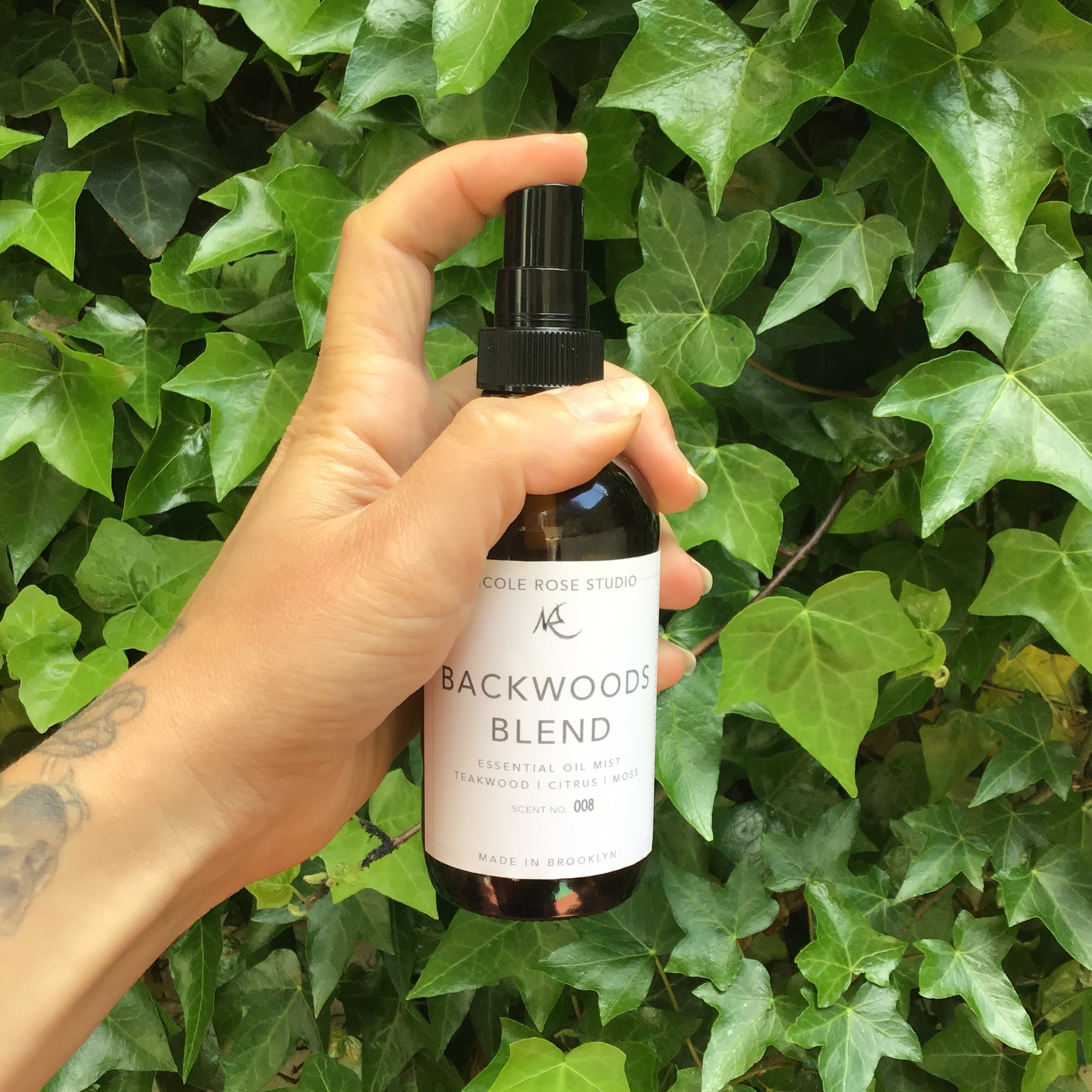 Backwoods Blend Organic Essential Oil Disinfectant Spray Indigo Poseidon