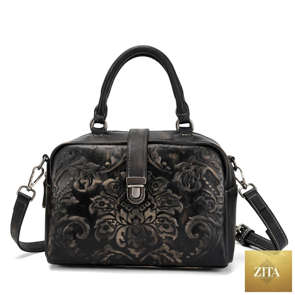 Crossbody Hand-rubbed Top-grain Leather Bag