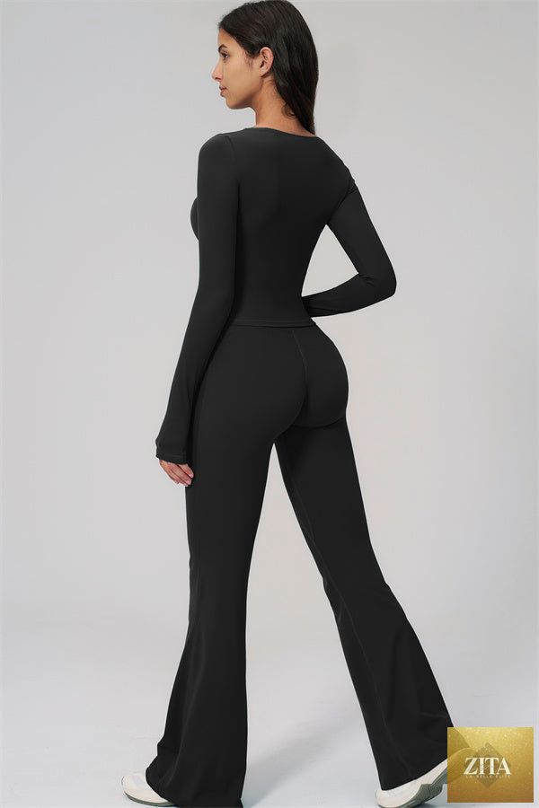 The Rapture Long Sleeve T-shirt Flared Leggings 2-Piece Set