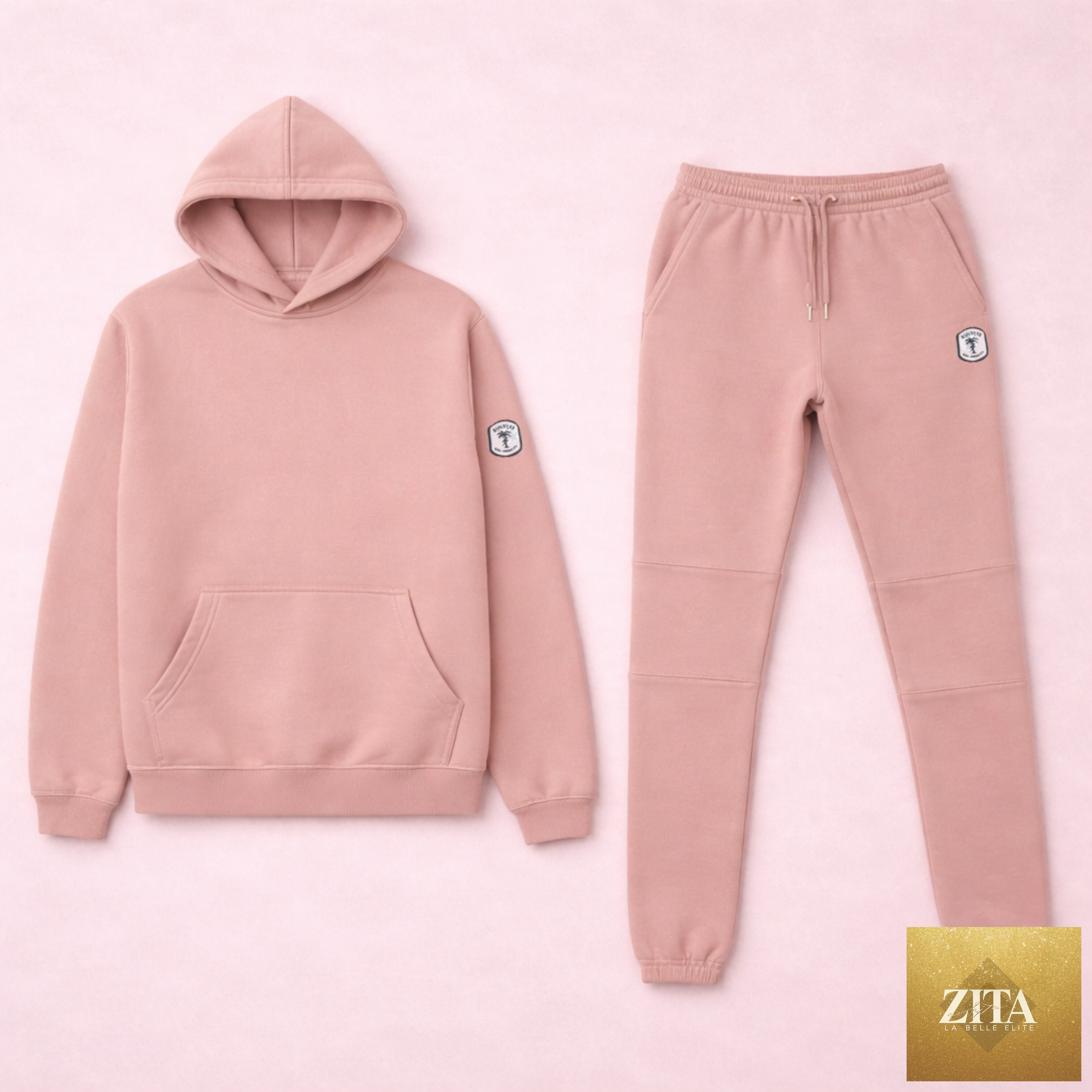 Kinetix Joshua Tree Sweatsuit in Desert Rose, featuring a comfortable casual luxury design with soft fabric and stylish fit.