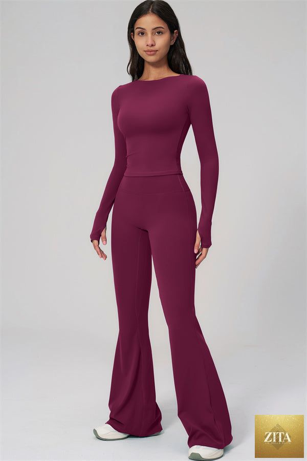 The Rapture Long Sleeve T-shirt Flared Leggings 2-Piece Set