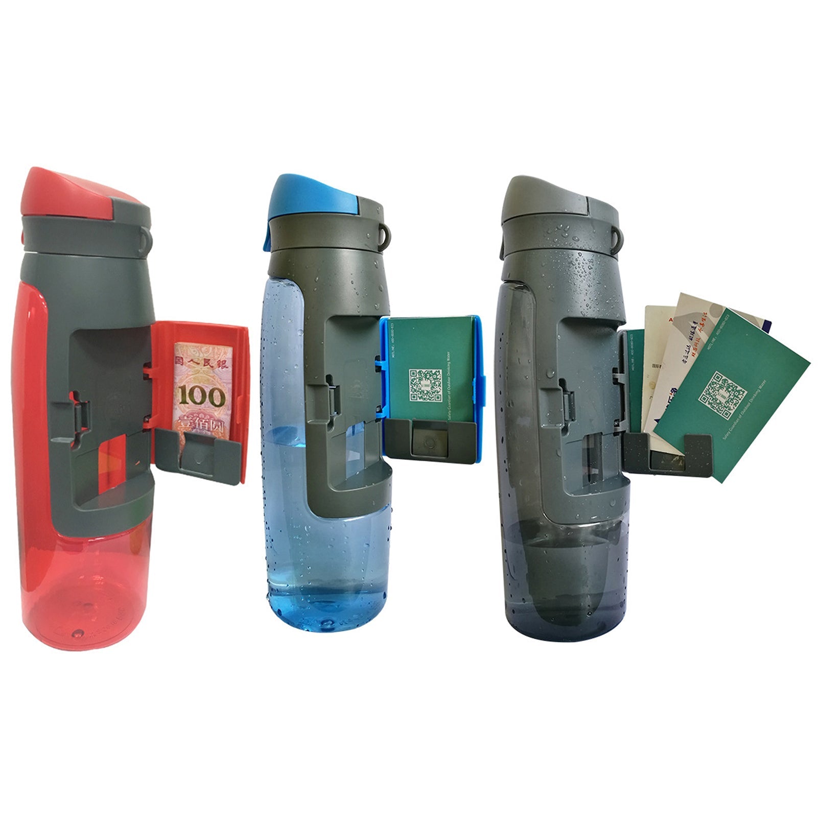 Water Bottle Shape Surprise Secret Diversion Hidden Security Maroon Asteria