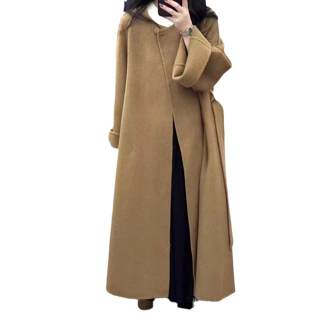 Women's Reversible Cashmere Coat – Elegant & Versatile Winter Style Carmine Juneberry