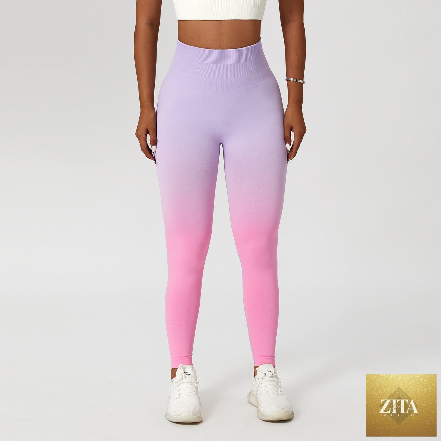 Gradient Fitness High Waist Sportswear Tight Outdoor Pants