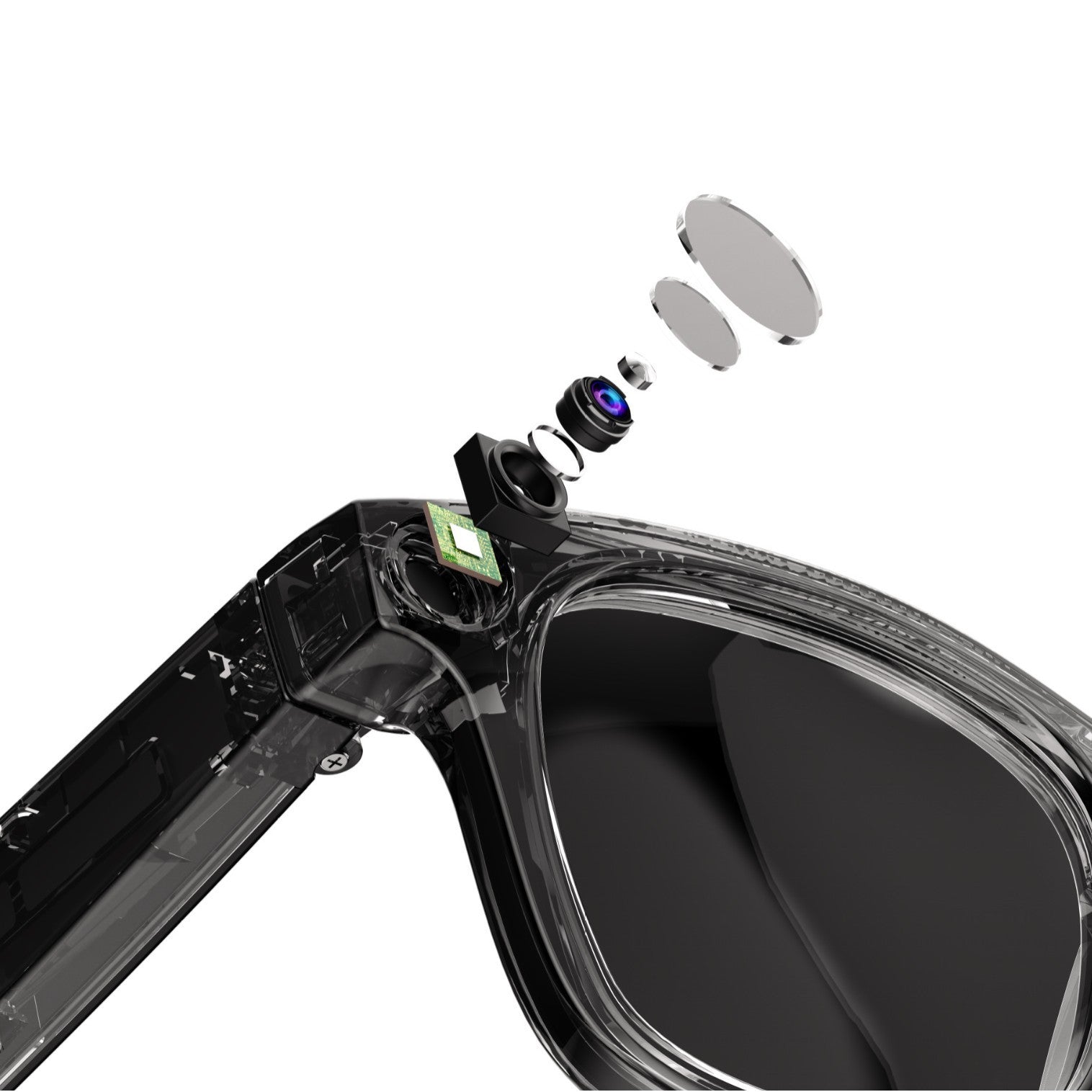 FLIPSTYLEZLLC AI smart glasses with HD camera, anti-shake strap, sleek design, perfect for seamless hands-free shooting.