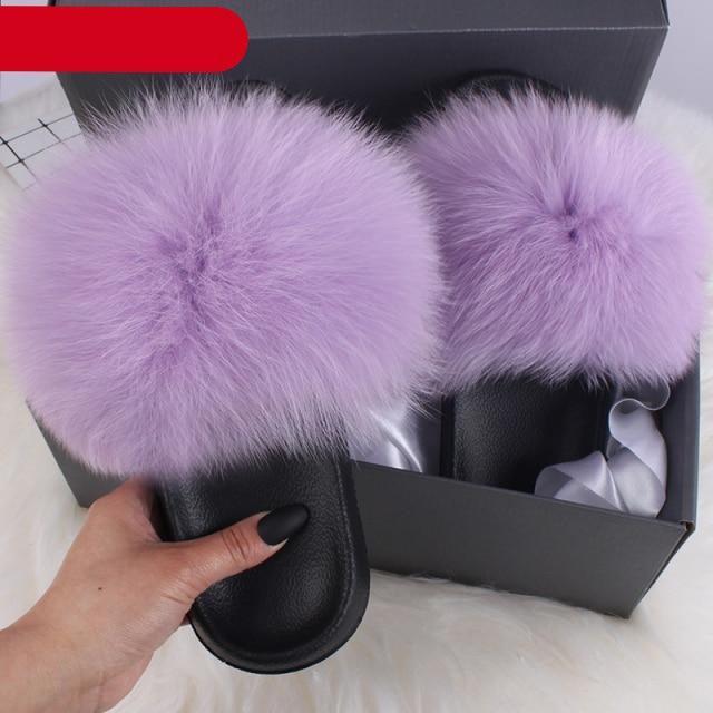 Stevvex women's indoor fur slippers with open-toe design, plush fuzzy faux fur, slide style, ideal for cozy indoor wear.