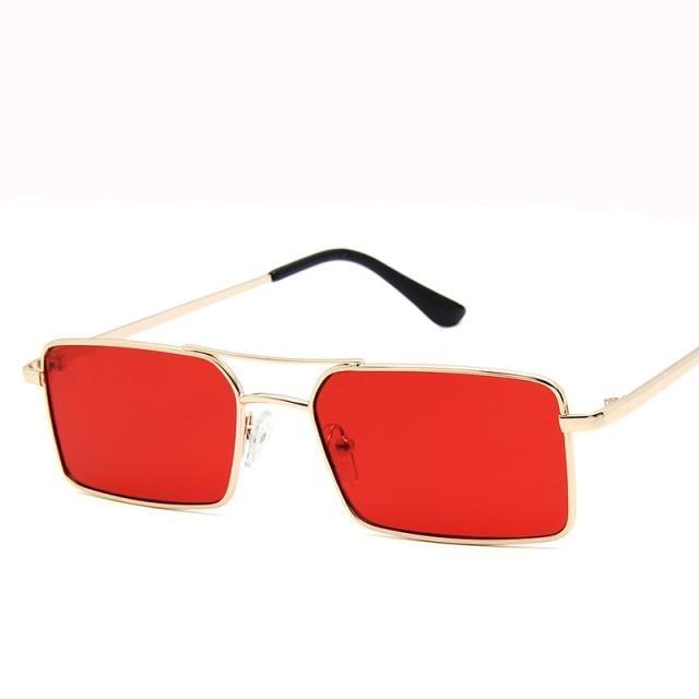 Elegant Square Sunglasses For Women Luxury Eyewear For Women/Men High Quality Metal Glasses For Women Outdoor Lightweight Sunglasses For Men Retro Design