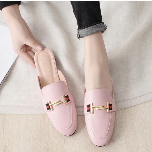 Stevvex women's outdoor platform slides with square toes, slip-on mules, and pointed flats, designed for comfort and style.