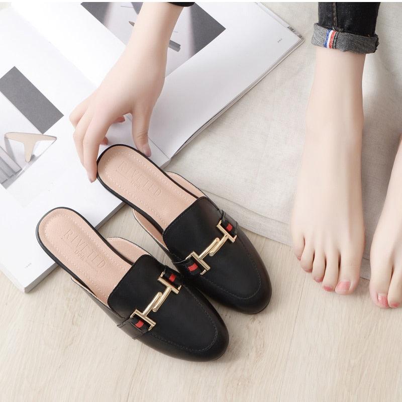 Stevvex women's outdoor platform slides with square toes, slip-on design, and comfortable pointed toe flats for women.