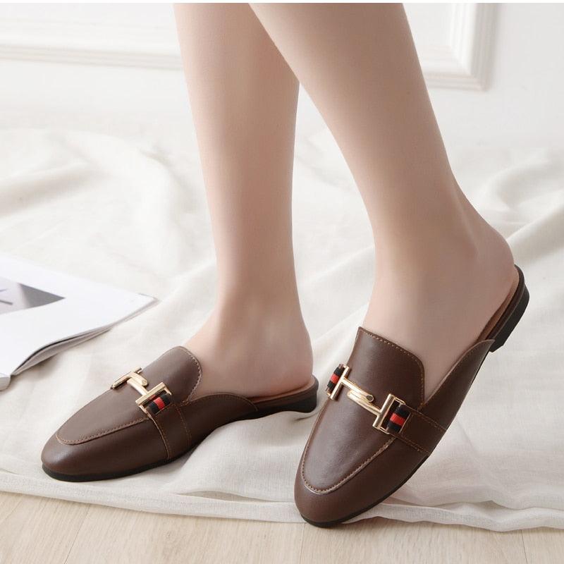 Stevvex women's outdoor platform slides with square toe, slip-on mules, comfortable flats, perfect for casual and beach wear