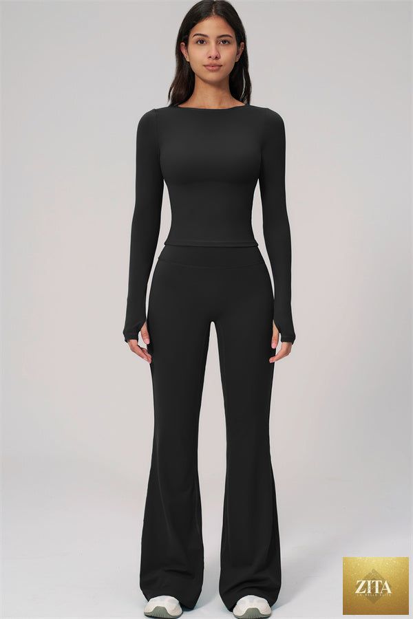 The Rapture Long Sleeve T-shirt Flared Leggings 2-Piece Set