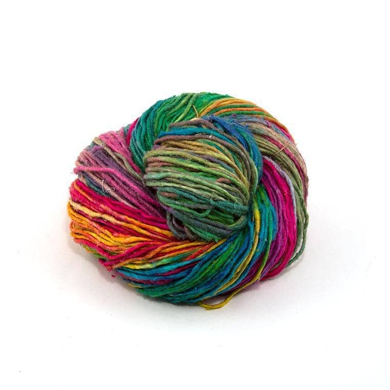 Darn Good Yarn fashion skinny crochet scarf kit with watercolor eco-friendly yarn, perfect for boho-style knit accessories.