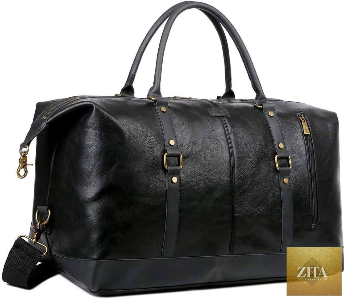 Men's Vegan Leather Duffel Bag – Compact Travel Carry