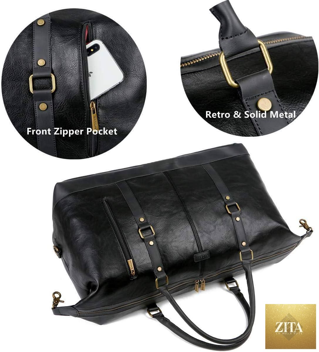 Men's Vegan Leather Duffel Bag – Compact Travel Carry