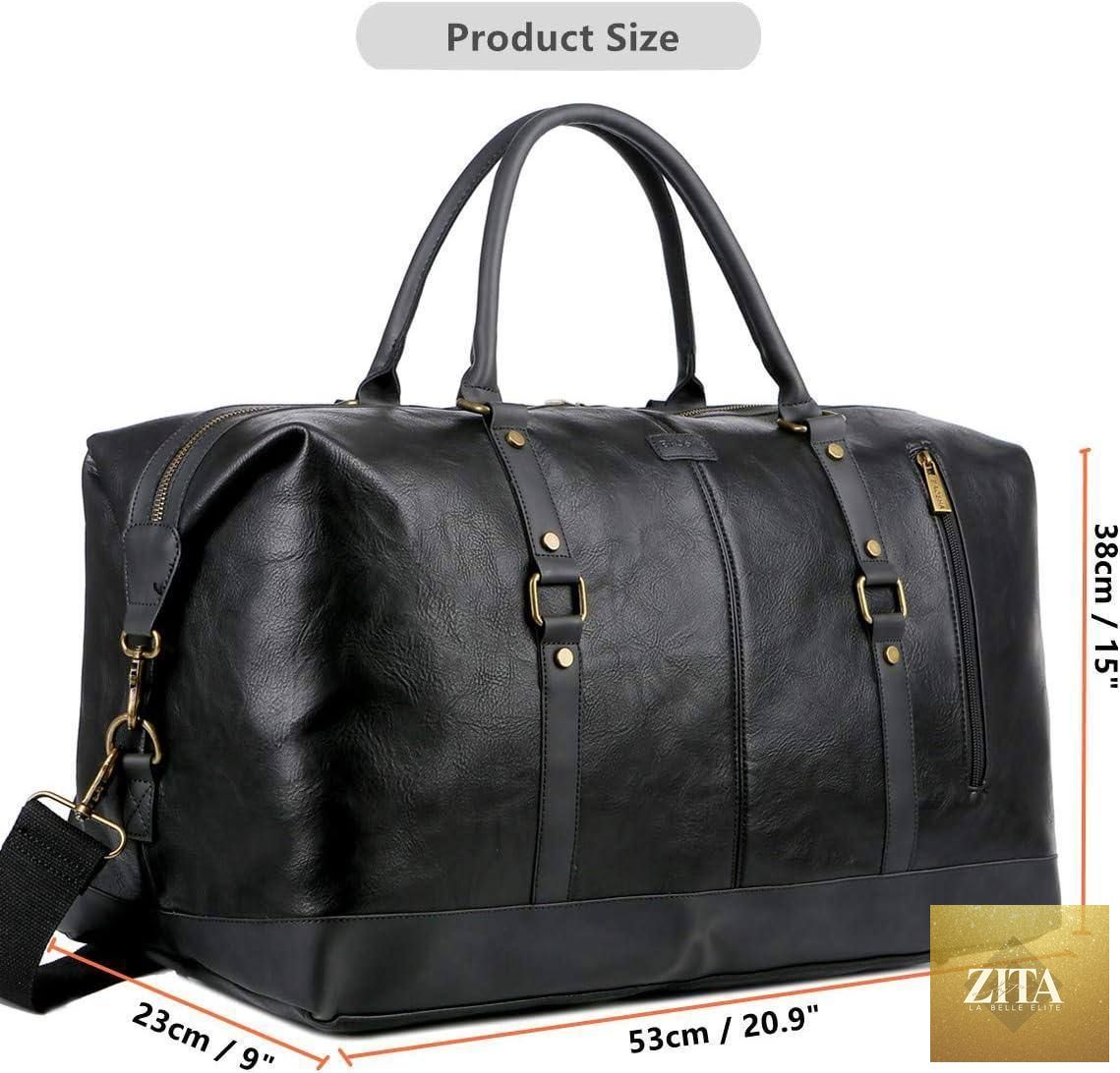 Men's Vegan Leather Duffel Bag – Compact Travel Carry