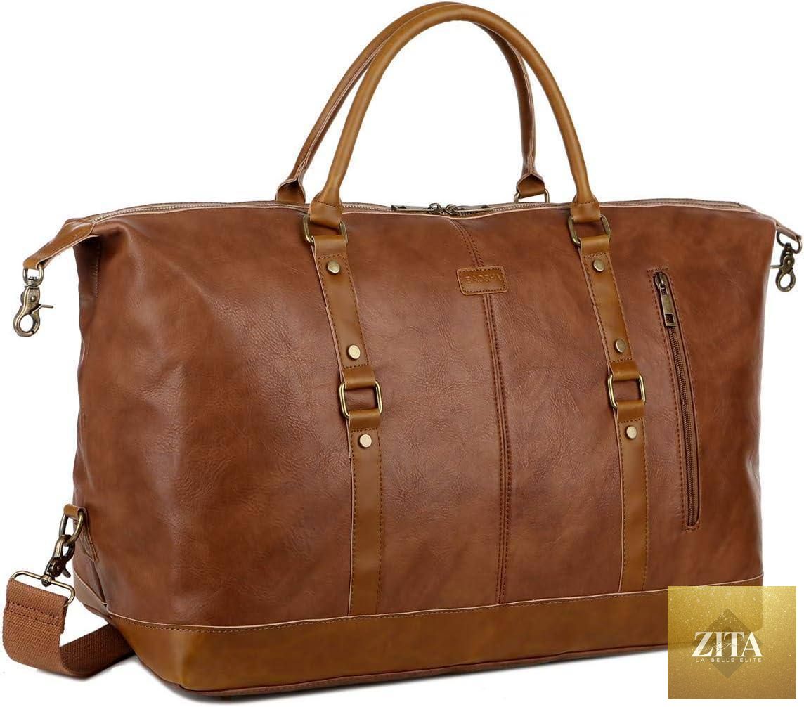 Men's Vegan Leather Duffel Bag – Compact Travel Carry