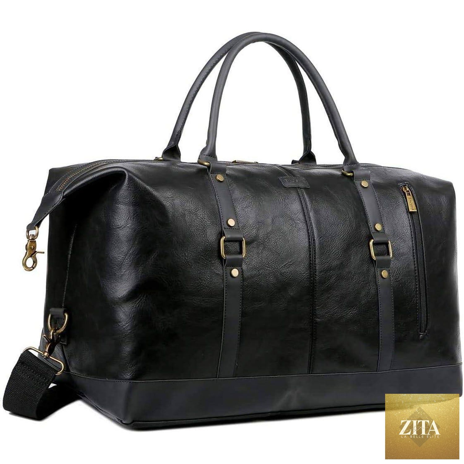 Men's Vegan Leather Duffel Bag – Compact Travel Carry