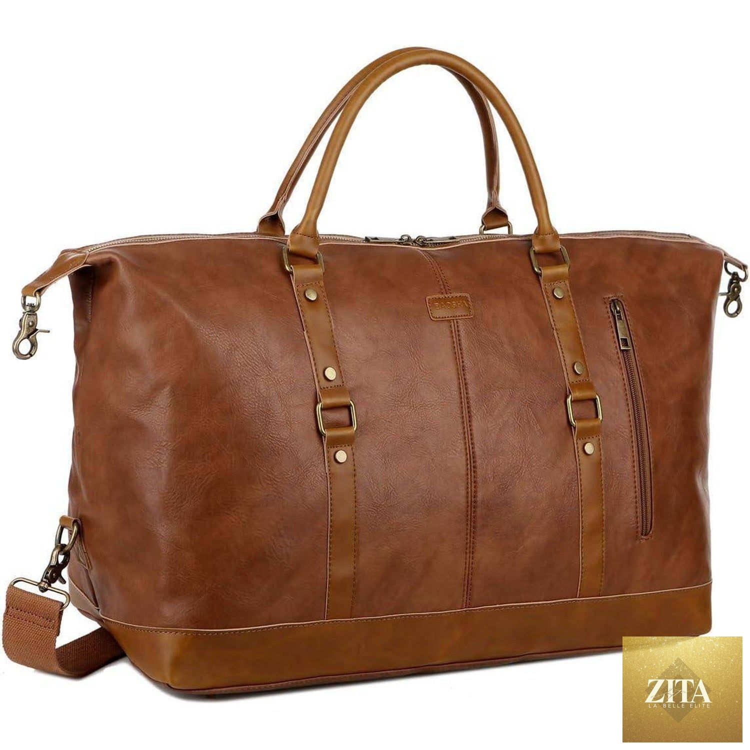 Men's Vegan Leather Duffel Bag – Compact Travel Carry