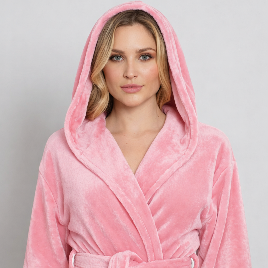 Women’s Plush Hooded Robe - Spa-Worthy Comfort at Home