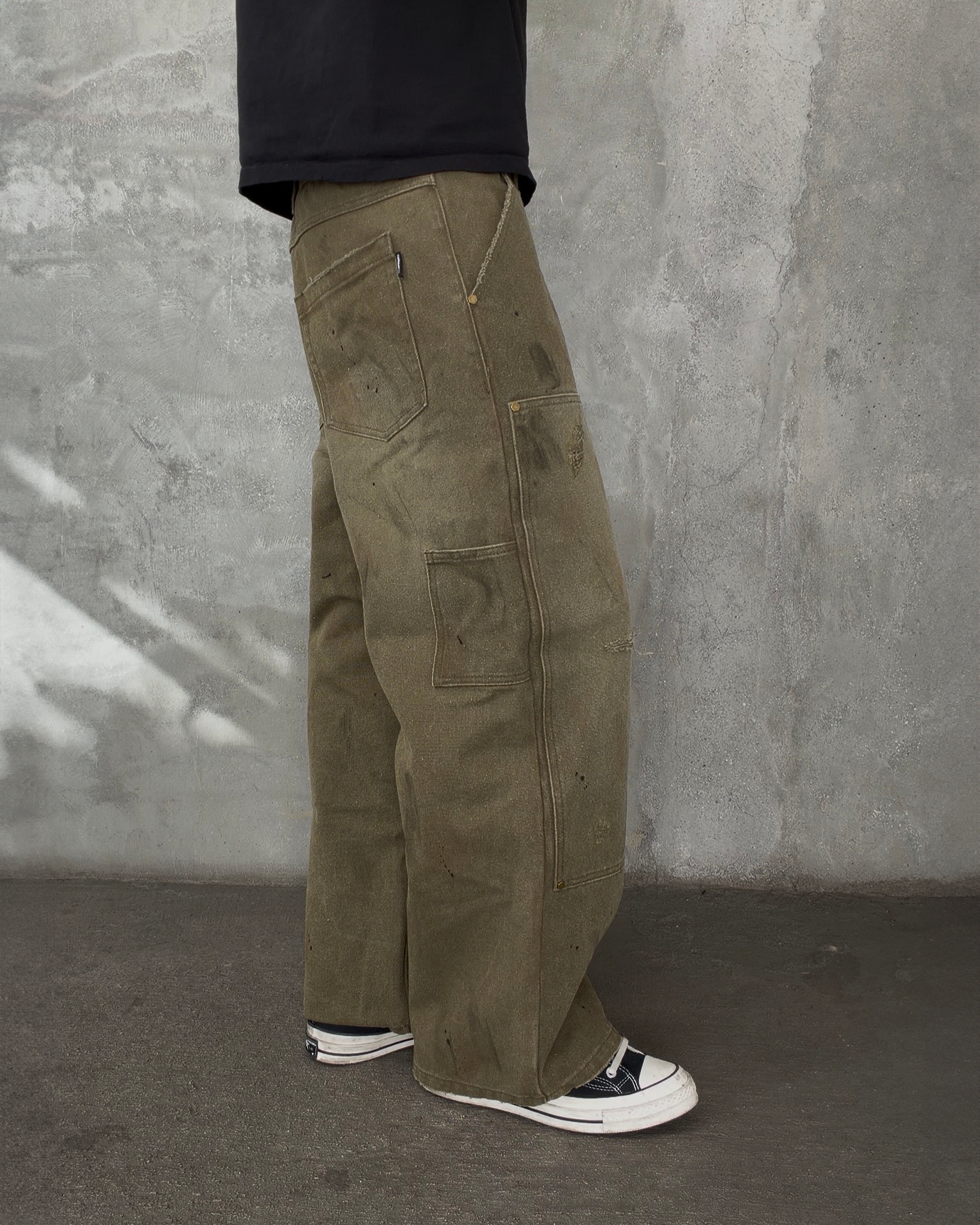 FOREST GREEN DOUBLE KNEE