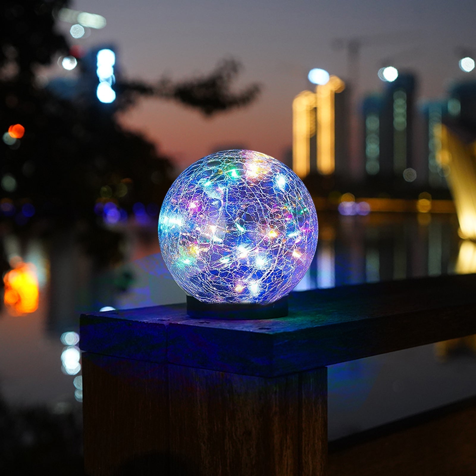 Outdoor Solar Crack Bottle 20 Light Waterproof Decoration Light Pink Iolaus