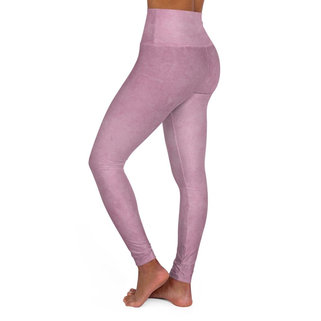 High-waist Fitness Legging Yoga Pants - Pink Grey Coco
