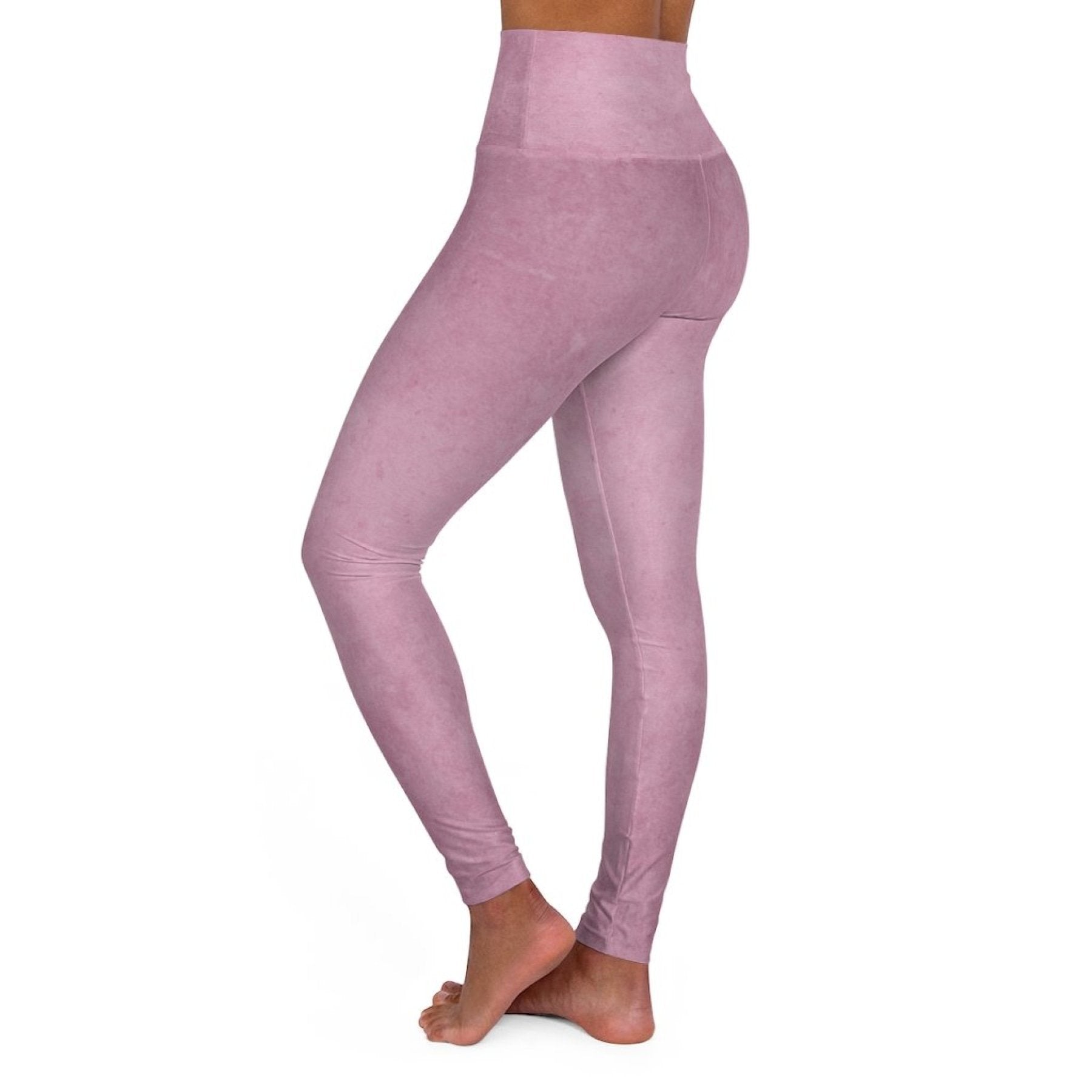 High-waist Fitness Legging Yoga Pants - Pink Grey Coco